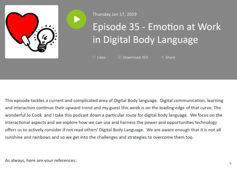 Emotion at Work in Digital Body Language