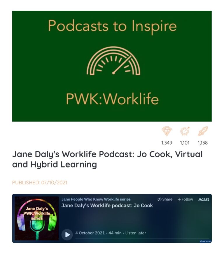 Jane Daly’s Worklife Podcast: Virtual and Hybrid Learning