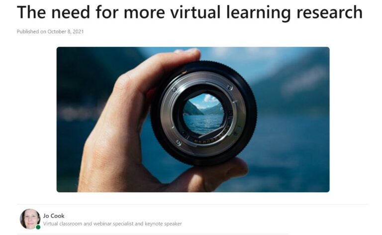 The Need For More Virtual Learning Research