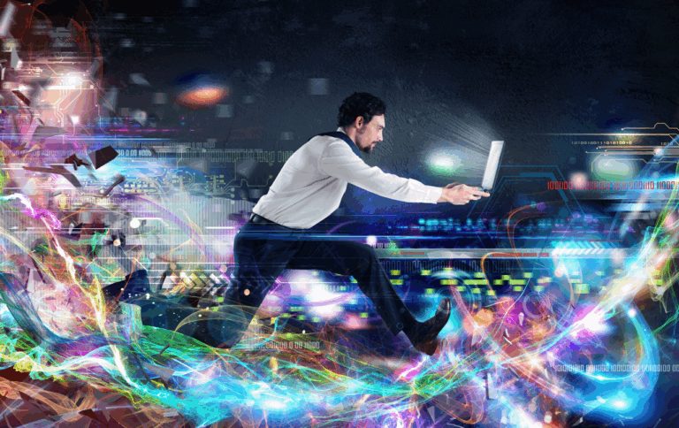 Colourful information spreading concept image